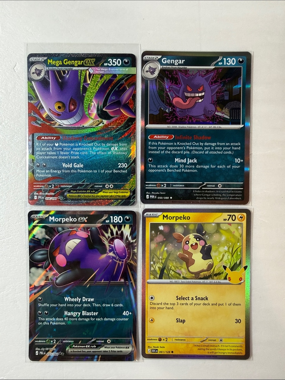 Pokemon Gengar & Morpeko Holo Card Pack - Purple/Black/Yellow